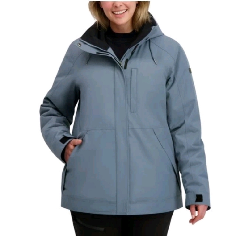 Roxy Women's Gray Hooded Ski Jacket - Picture 2 of 6